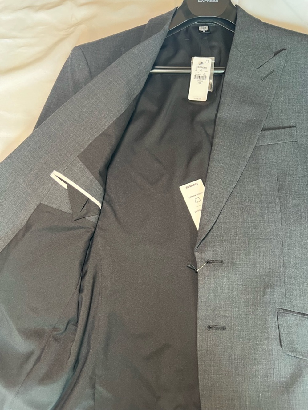 NWT EXPRESS $298 BLACK EXTRA SLIM MODERN TECH SUIT JACKET SZ 40S - Picture 6 of 7